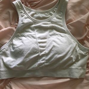 White padded sports bra